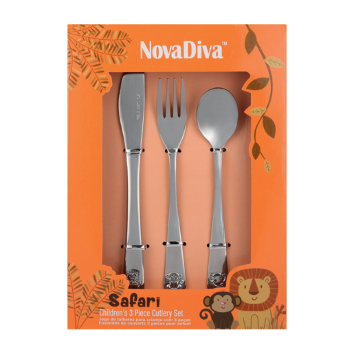 NovaDiva Woodland Children's Cutlery Set 3 Piece (Assorted Product