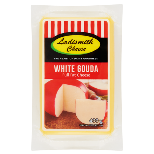 Ladismith Cheese Full Fat White Gouda Cheese Pack 400g