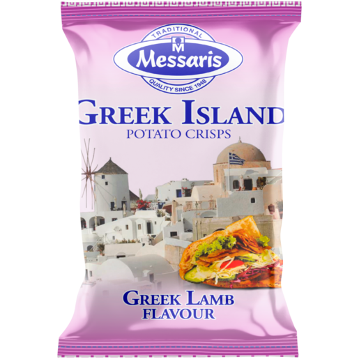 Messaris Greek Lamb Flavoured Potato Crisps 125g