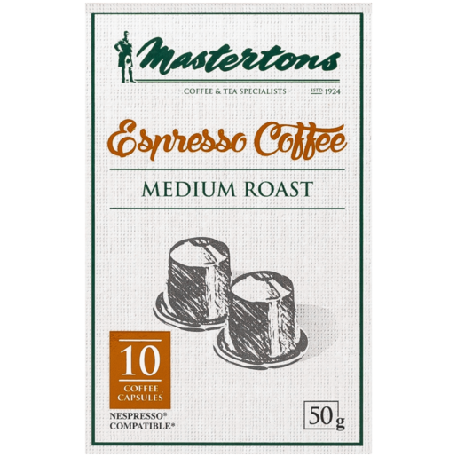 Mastertons Medium Roast Espresso Capsules 10 Pack