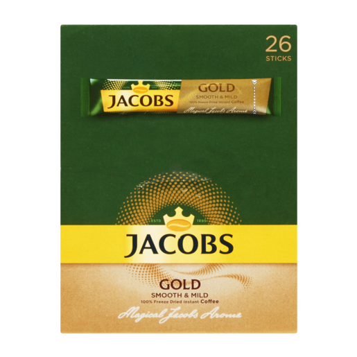 Jacobs Gold Smooth & Mild Instant Coffee Sticks 26 x 1.8g