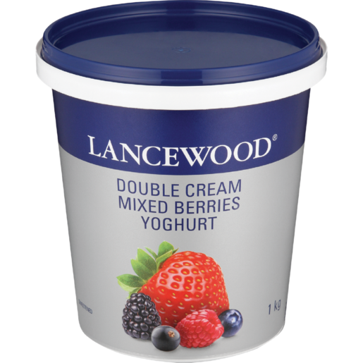 LANCEWOOD Mix Berry Flavoured Double Cream Yoghurt 1kg