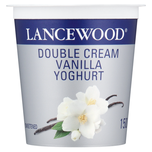 LANCEWOOD Vanilla Flavoured Double Cream Yoghurt 150g