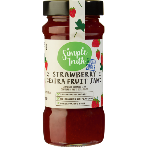 Simple Truth Reduced Sugar Strawberry Extra Fruit Jam 295g