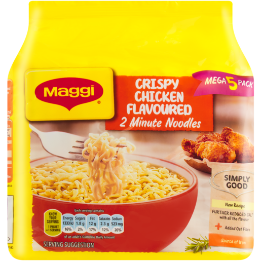 Maggi Crispy Chicken Flavoured 2 Minute Noodles 5 x 68g