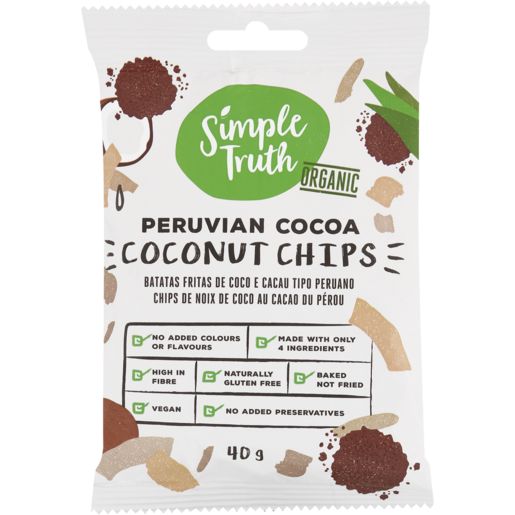 Simple Truth Organic Peruvian Cocoa Coconut Chips 40g