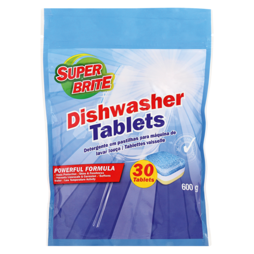 Super Brite All-In-One Dishwasher Tablets 30 Pack