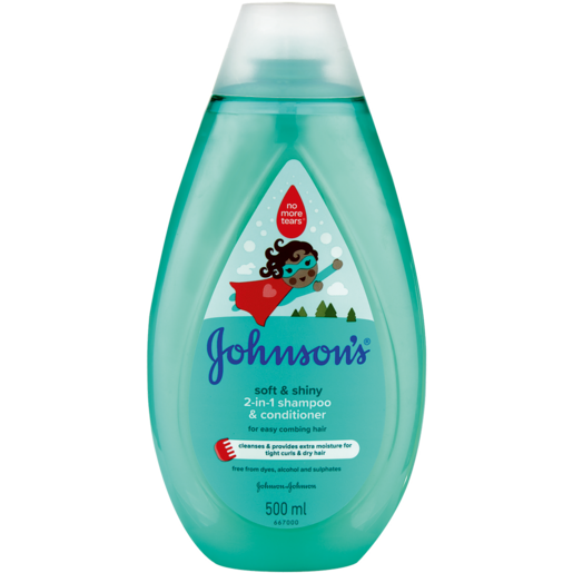 Johnson's Soft & Shiny 2-In-1 Shampoo & Conditioner 500ml