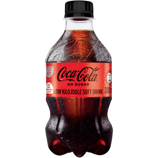 Coca-Cola No Sugar Soft Drink Bottle 300ml