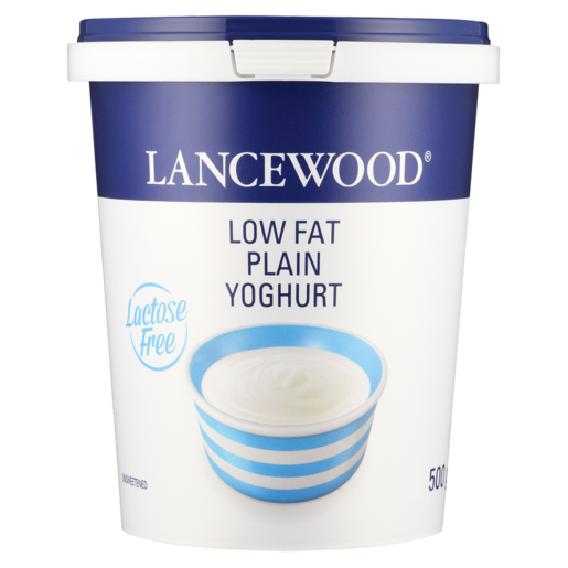 LANCEWOOD Plain Lactose Free Low Fat Yoghurt 500g