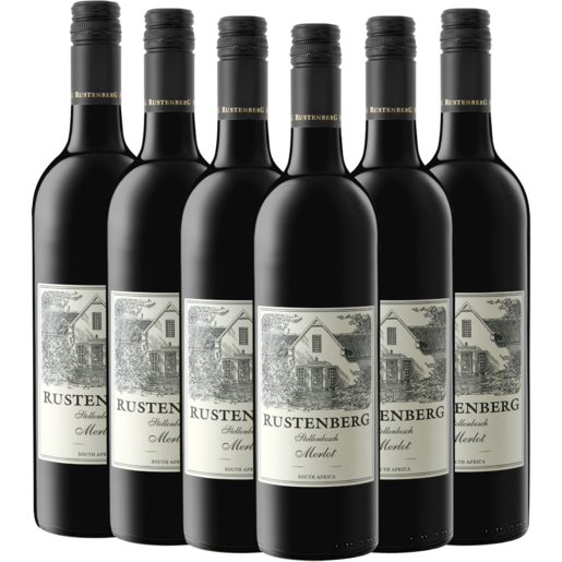 Rustenberg Merlot Red Wine Bottles 6 x 750ml