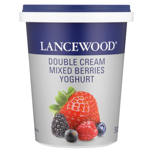 LANCEWOOD Mixed Berries Flavoured Double Cream Yoghurt 500g