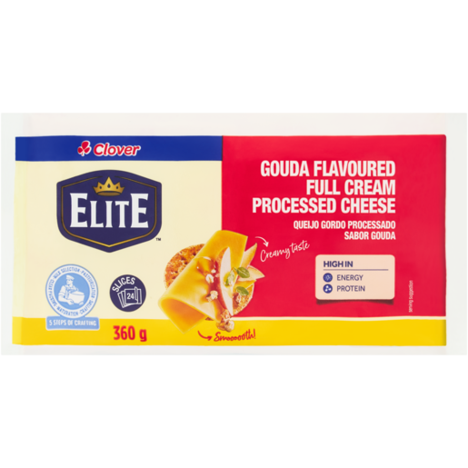 Clover Elite Gouda Flavoured Full Cream Processed Cheese Slices 24 Pack