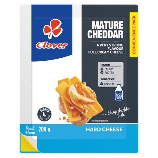 Clover Mature Cheddar Hard Cheese Pack 200g