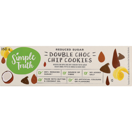 Simple Truth Reduced Sugar Double Choc Chip Cookies 150g