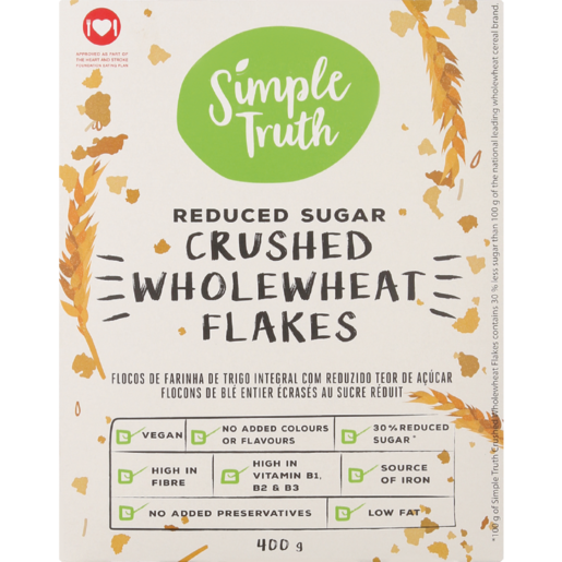 Simple Truth Reduced Sugar Crushed Wholewheat Flakes 400g
