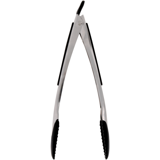 Fina Nylon Locking Tongs With Stainless Steel Handle 25cm