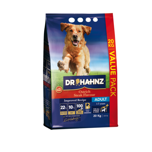 Dr Hahnz Ostrich Steak Flavour Dog Food 20kg
