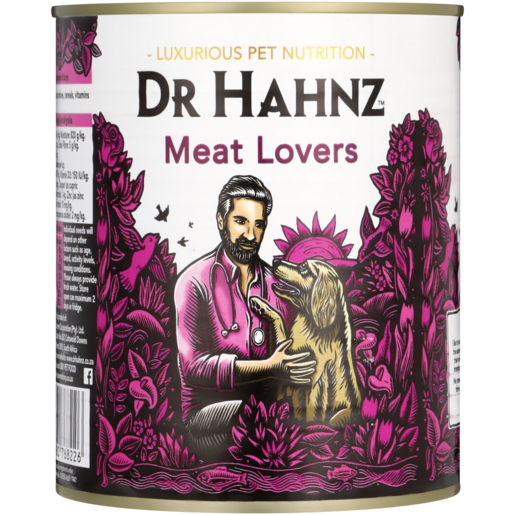 Dr Hahnz Meat Lovers Canned Adult Dog Food 830g