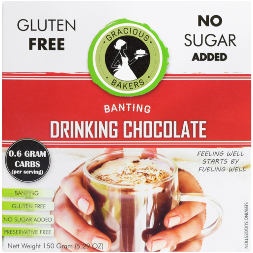 Gracious Bakers Banting Drinking Chocolate 150g