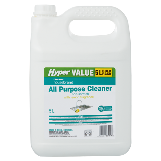 Checkers Housebrand All Purpose Cleaner With Lemon Fragrance 5L