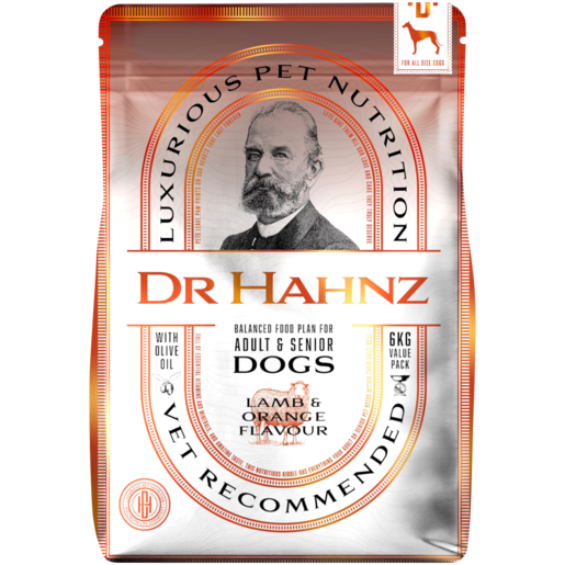 Dr Hahnz Lamb & Orange Dog Food For Adult & Senior Dogs 6kg