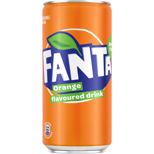 Fanta Sparkling Orange Flavoured Soft Drink Can 300ml