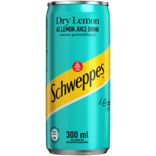 Schweppes Dry Lemon Soft Drink 300ml