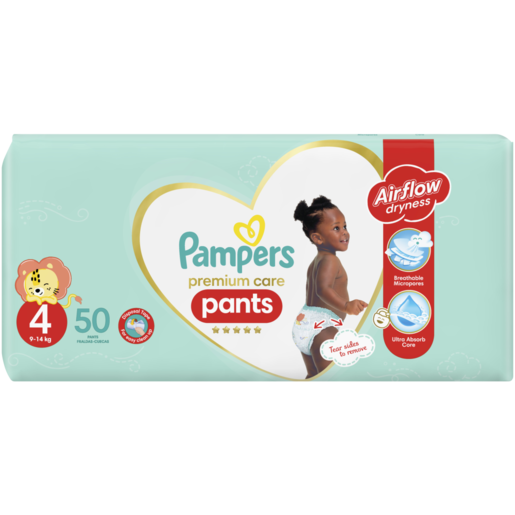 Pampers Premium Care Size 4 9-14kg Pants 44 Pack, Potty Training & Pull Up  Nappies, Nappies, Baby