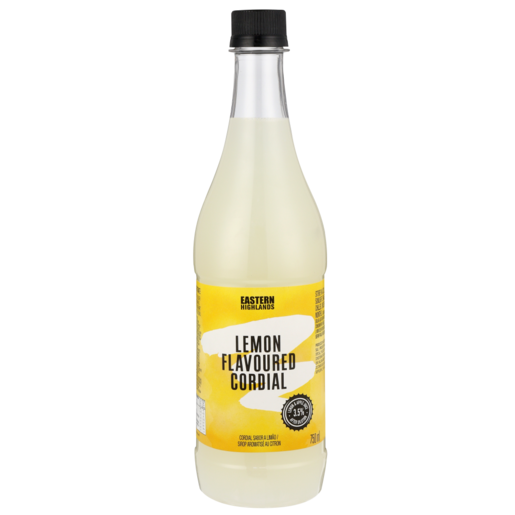 Eastern Highlands Lemon Flavoured Cordial Bottle 750ml