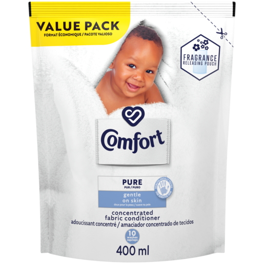 Comfort Pure Concentrated Laundry Fabric Softener Refill for Sensitive Skin 400ml