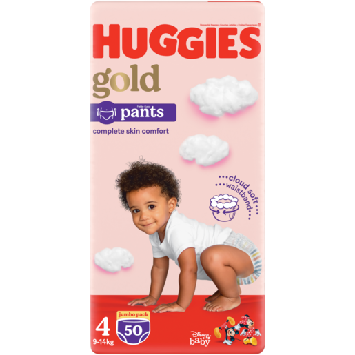 Huggies Gold Size 4 Jumbo Diaper Pants 50 Pack