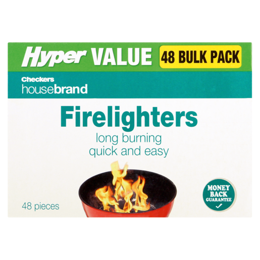 Hyper Value Checkers Housebrand Firelighters 48 Pack