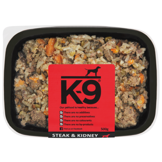 K-9 Steak & Kidney Dog Food 500g