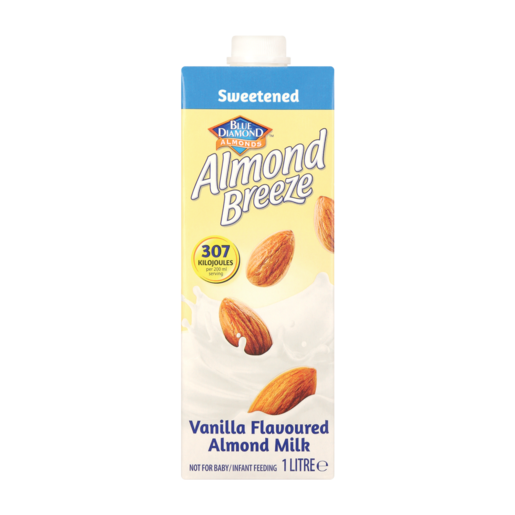 Blue Diamonds Almonds Almond Breeze Sweetened Vanilla Flavoured Almond Milk Carton 1L