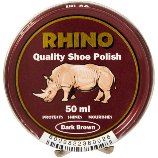 Rhino Dark Brown Shoe Polish 50ml