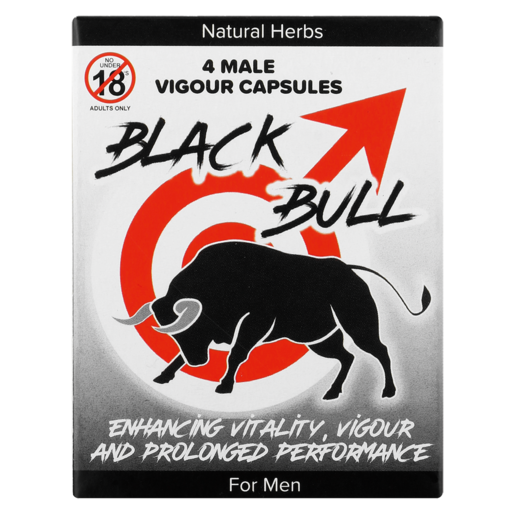Black Bull Male Vigour Capsules 4 Pack