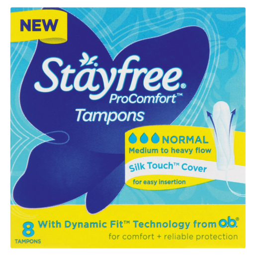 Stayfree Pro Comfort Normal Tampons 8 Pack