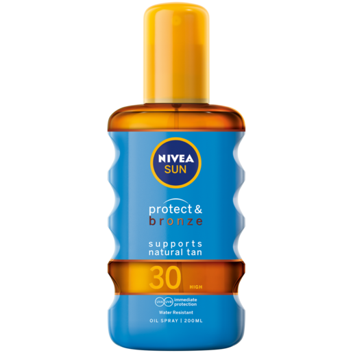 NIVEA SUN Protect & Bronze SPF30 Sun Tan Oil Spray 200ml
