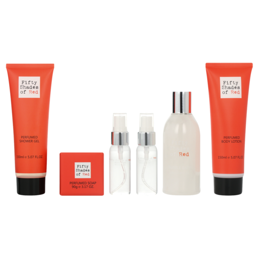 Fifty Shades of Red Bath Gift Set for Women 6 Piece