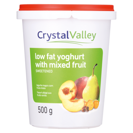 Crystal Valley Mixed Fruit Low Fat Yoghurt 500g