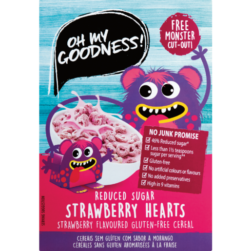 Oh My Goodness! Strawberry Hearts Cereal 350g