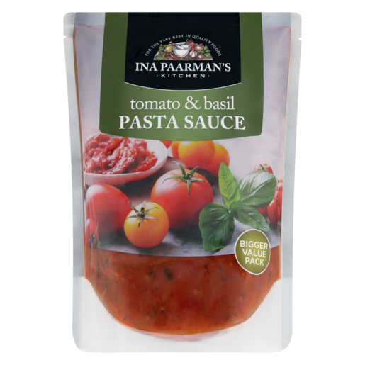 Ina Paarman Tomato & Basil Pasta Sauce Pouch 600g