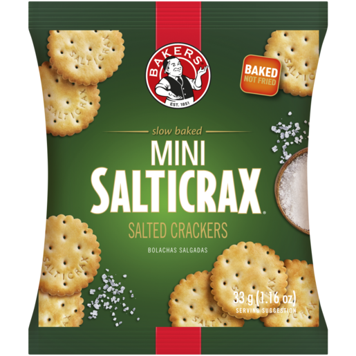 Bakers Mini Salticrax Salted Crackers 33g