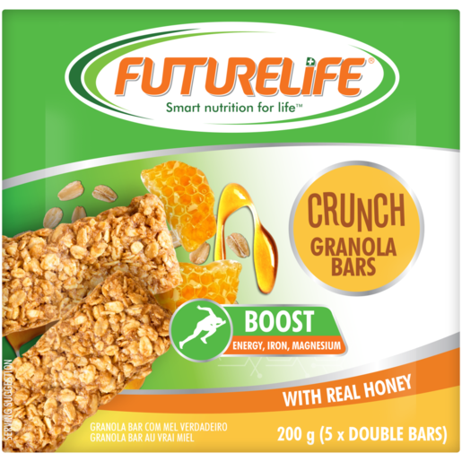 FUTURELIFE Crunch Honey Flavoured Granola Bars With Real Honey 5 x 40g