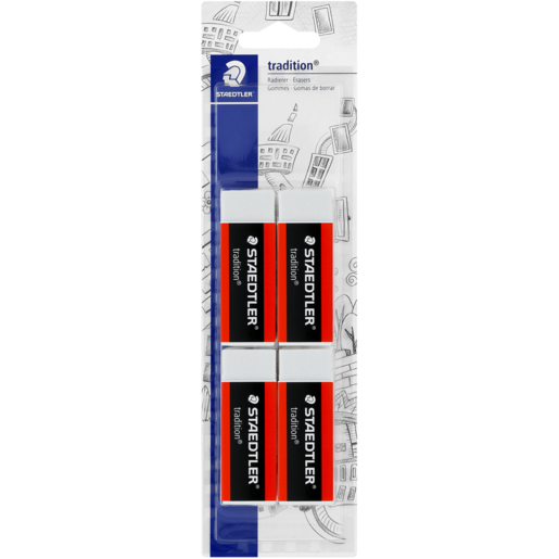 Staedtler Traditional PVC Eraser 4 Pack
