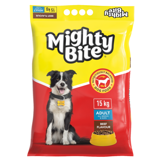 Mighty Bite Beef Flavoured Dog Food 15kg
