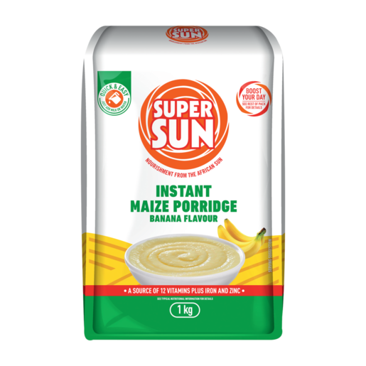 Super Sun Banana Flavoured Instant Maize Porridge 1kg