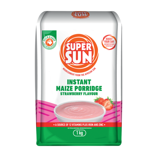 Super Sun Strawberry Flavoured Instant Maize Porridge 1kg