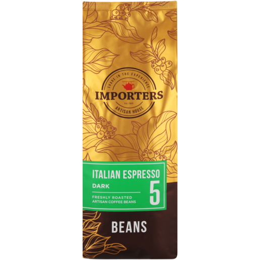 Importers Italian Espresso 5 Strength Dark Coffee Beans 1kg